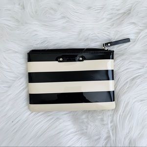 Kate Spade Black and White Striped Coin Purse
